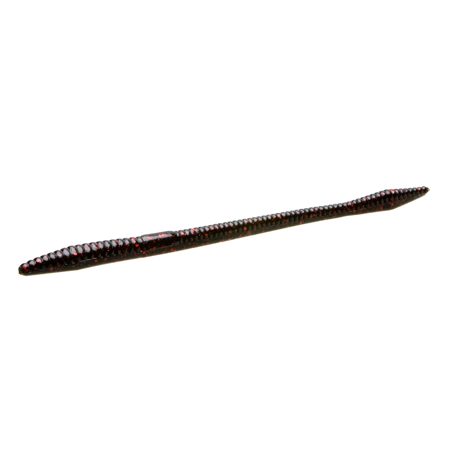 ZOOM TRICK WORM BLACK RED GLITTER  20 PER PKG