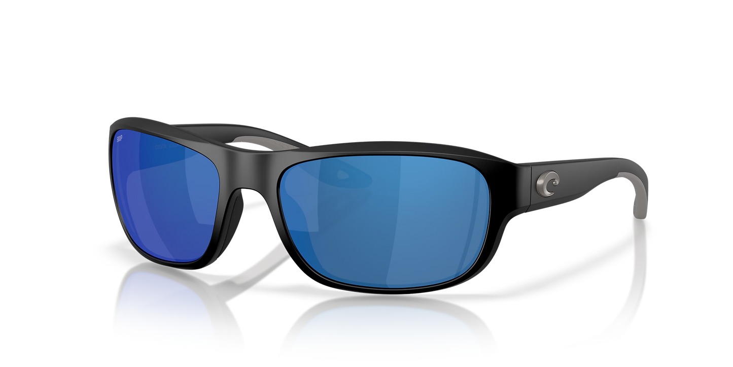 COSTA SUNGLASSES CLIPPERTON MATTE BLACK FRAME LENSE W/BLUE MIRROR