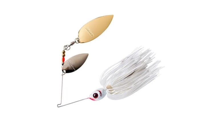 BOOYAH COUNTER STRIKE SPINNERBAIT 1/2OZ TWIN WILLOW NICKLE/GOLD