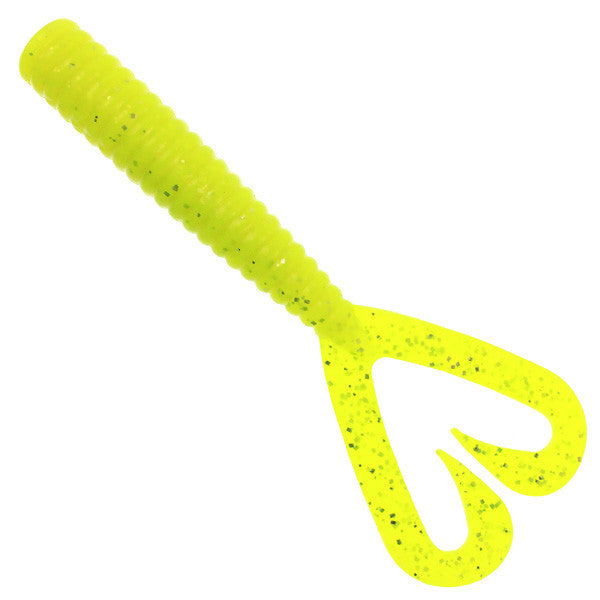 PITBULL TWIN TAIL UV GLOW CHARTREUSE - 5.5"