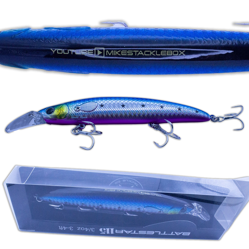 BATTLESTAR 115 3/4OZ 3-4' depth 115 YELLOW HEAD BLUE SARDINE