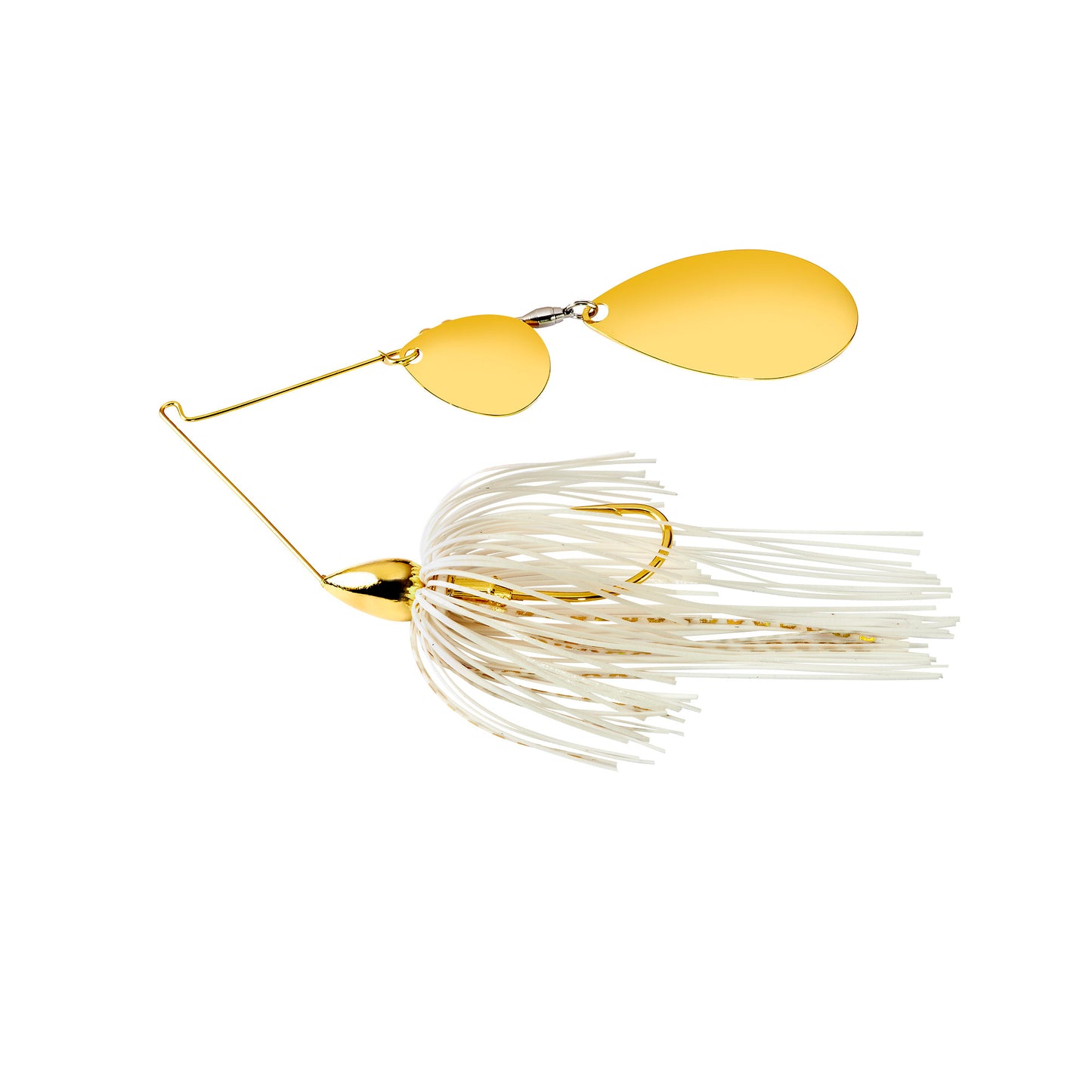 WAR EAGLE Spinnerbait, 1/2oz, #2 Indina, Gold, White Gold, 1pk