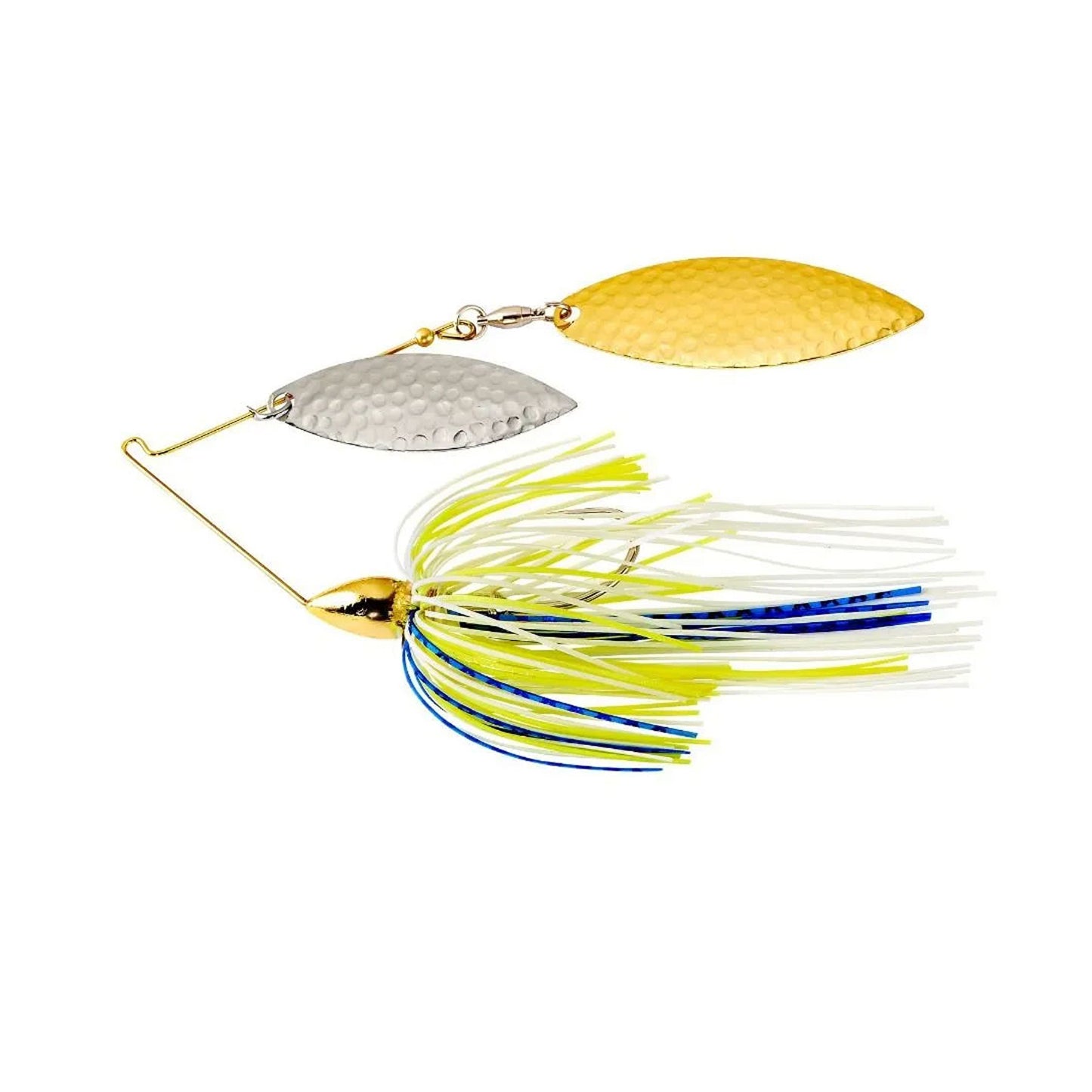 WAR EAGLE Spinnerbait, 1/2oz, Willow/Willow, Gold, White Chartreuse Blue, 1pk