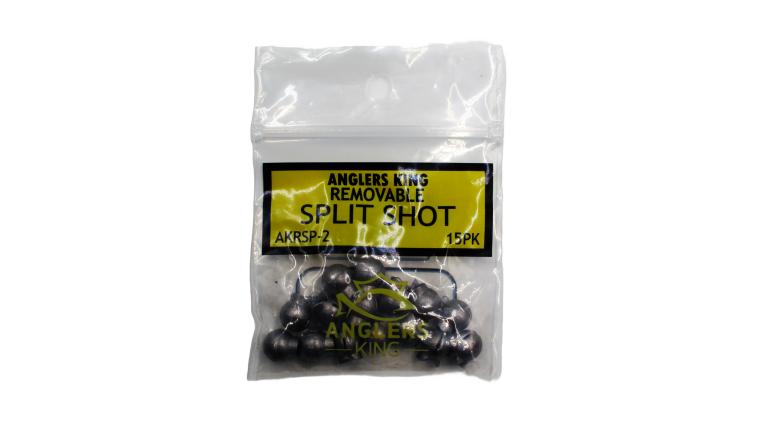 ANGLERS KING REMOVABLE SPLIT SHOT WEIGHTS 3/20th OF AN OUNCE. QTY 20