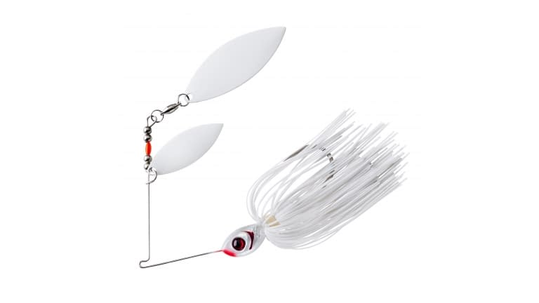 BOOYAH SPINNERBAIT GLOW BLADE 1/2 OZ PEARL WHITE TWIN WILLOW