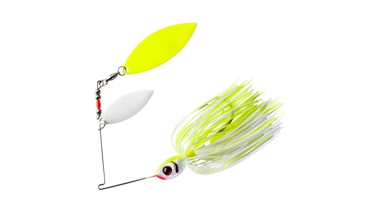 BOOYAH SPINNERBAIT GLOW BLADE 1/2oz Chartreuse/White  2x Chartreuse/wht willow Blades