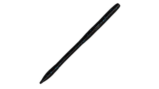 YAMAMOTO SENSEI WORM Black W/ Large Blue Flake YAM-SENSEI65-10-021