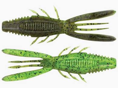 RAPALA CRUSH CITY BRONCO BUG GREEN PUMPKIN CHARTREUSE PEPPER 4" 6PCS