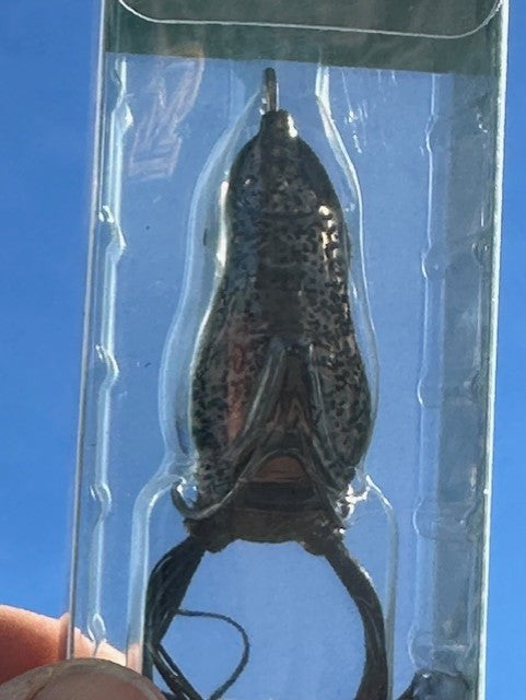 RIPPLE FROG 2" 1/4 OZ POND FROG SPECTACULAR! SMOKE