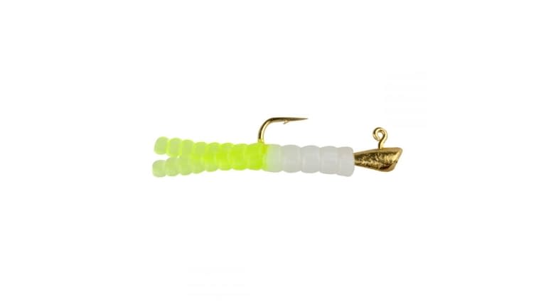LELAND'S TROUT MAGNET PACK WHITE/CHART 7 TAILS, TWO JIG HEADS