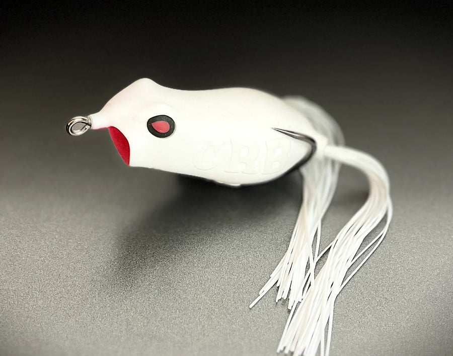 Copper Red Baits Loud Mouth Popping Frog WHITEOUT
