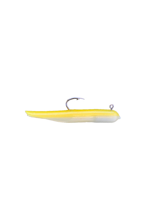 RED RUM CUSTOM MINI JIGS 1/32OZ  YELLOW & WHITE COLOR