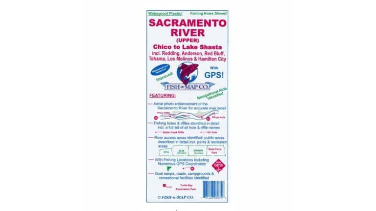 FISH N' MAP WATERPROOF MAP. Sacramento River