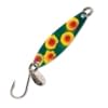 Luhr-Jensen Needlefish Spoon Fishing Lure - Red Dot Frog/Brass Back Design, Size 3