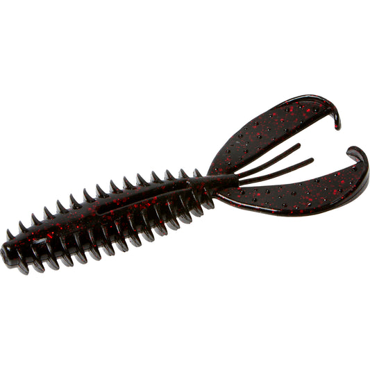 ZOOM Z CRAW JR  BLACK RED GLITTER  QTY 8
