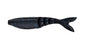 YAMAMOTO ZAKO SWIMBAIT 4" QTY 6  BLACK W/LRG BLUE FLAKE