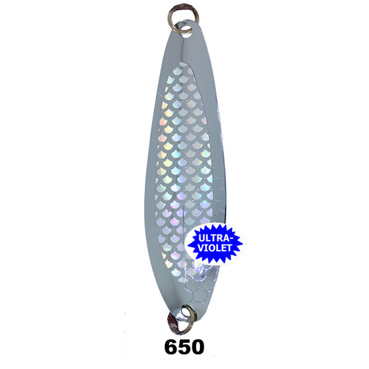 Gold Star Kingfisher Spoon 4.0 #650 UV UV Fish Scale Silver Horde