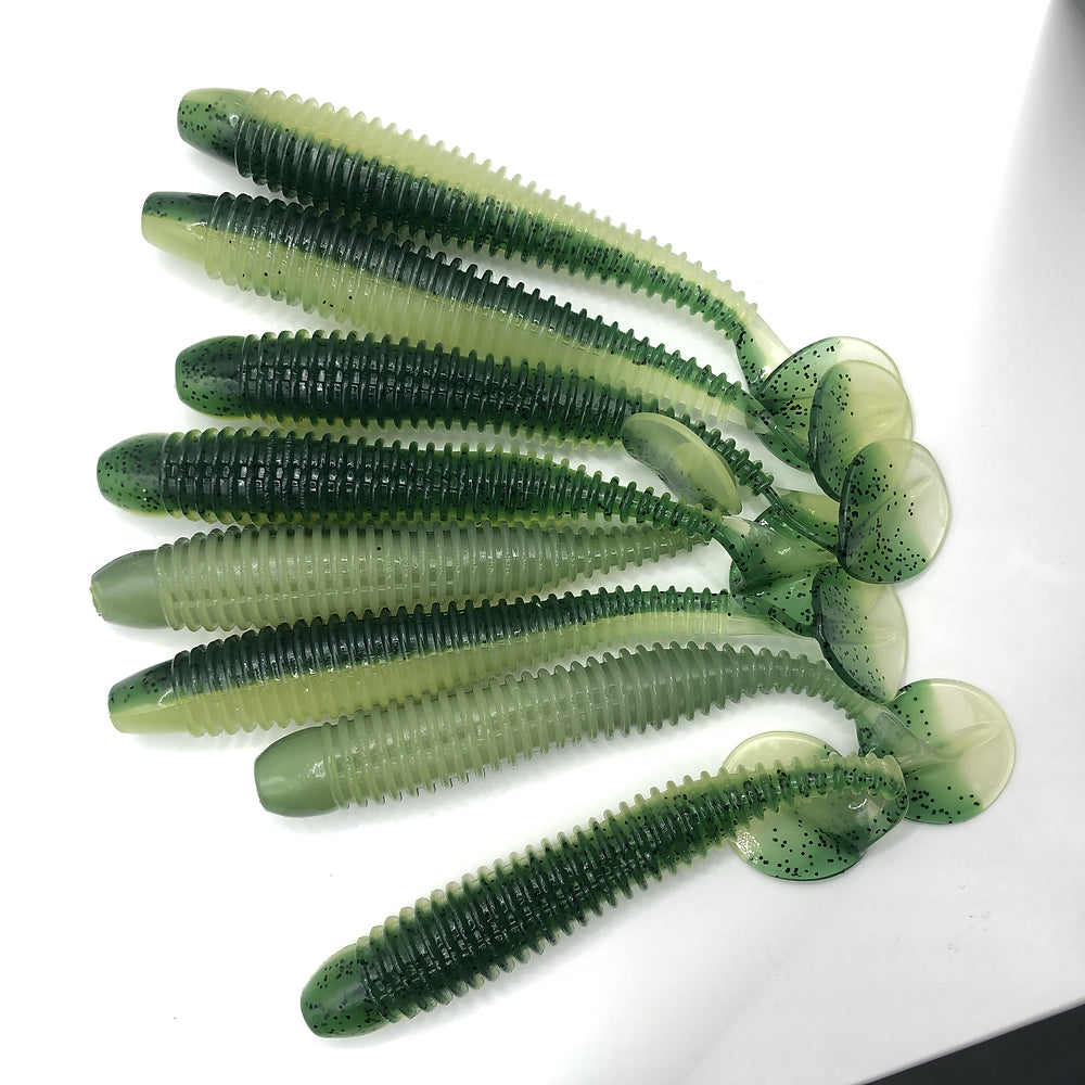 Battlestar 3" Rib Bait Green Meanie SPARKLE