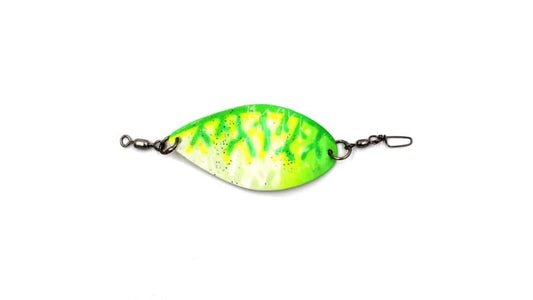 ROCKY MOUNTAIN TACKLE MINI TSUNAMI DODGER UV Green Chartuse 3"