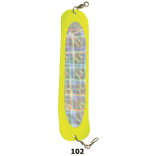 SILVER HORDE DOUBLE BB FLASHER CHARTREUSE SILVER MYLAR 4911 012 102