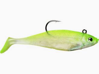 STORM WILDEYE SWIM SHAD 6" CHARTREUSE SILVER