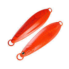 CARNADA SLOW PITCH GLOW  JIG  5" 150 GRAMS ORANGE UNRIGGED