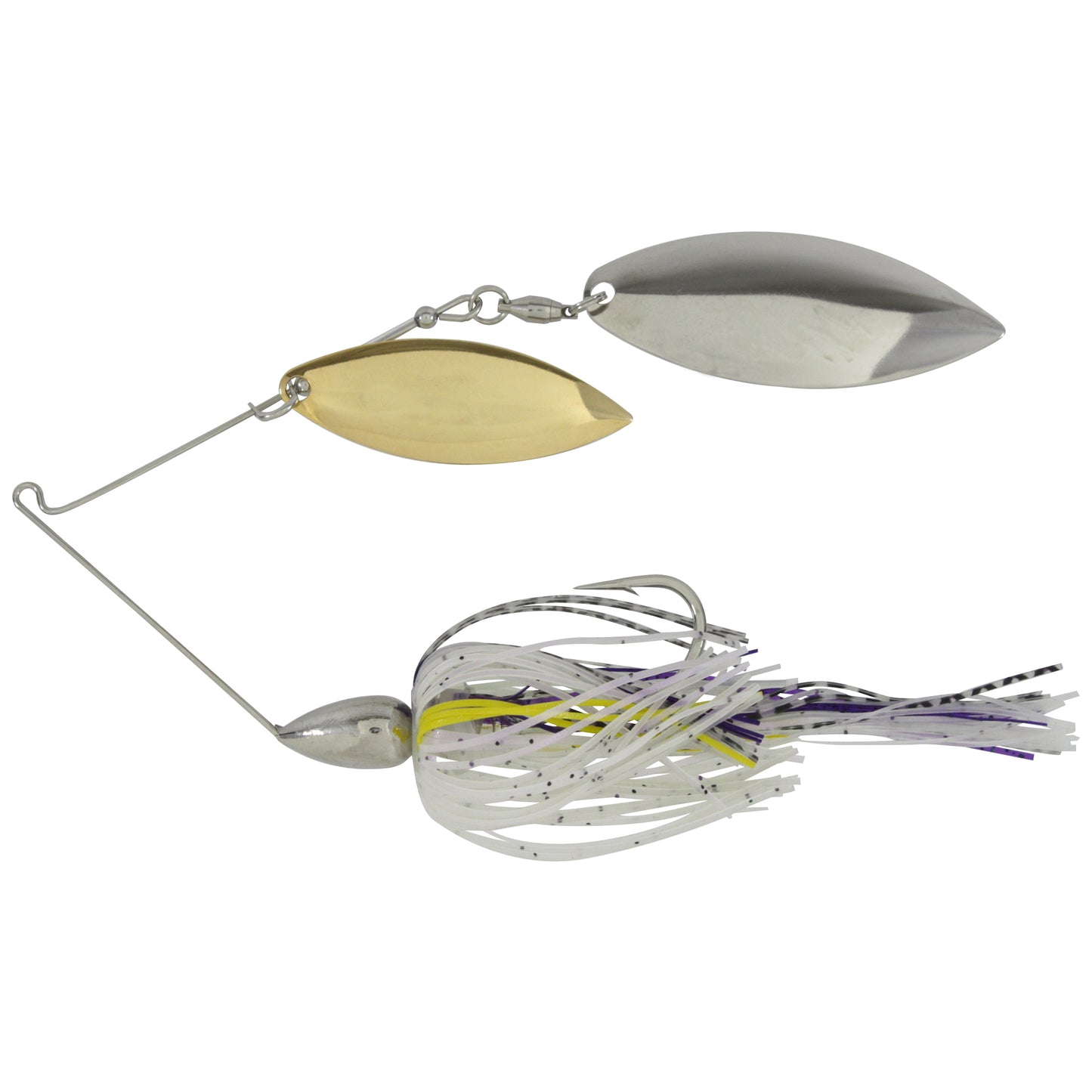 WAR EAGLE Spinnerbait, 1/2oz, #2Willow, Nickel, Sexxy Purple Shad, 1pk