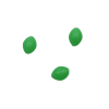 ANGLERS KING HARD GLOW BEADS Green Oval