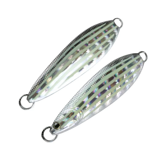 CARNADA SLOW PITCH JIG  5" 200 GRAMS BLACK SILVER UNRIGGED