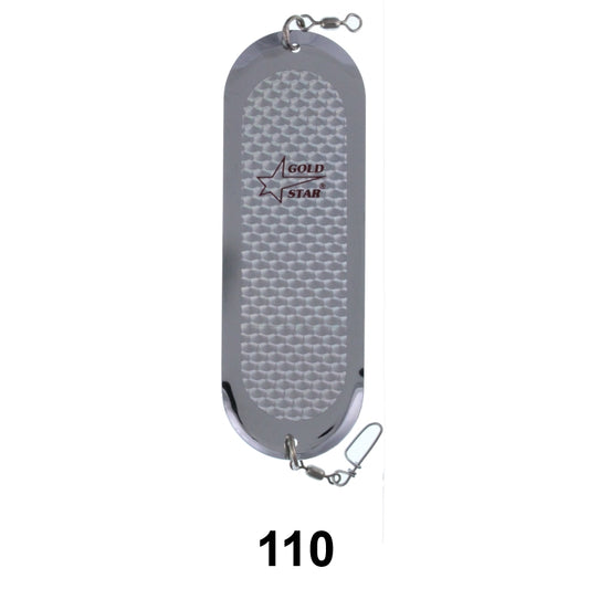 SILVER HORDE 0/0 DODGER 6"  CHROME SILVER SPECTRA OVAL 4950 020 110