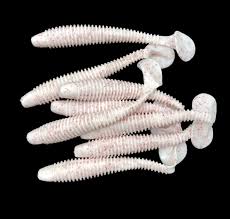 Battlestar 5" Rib Bait UV  WHITE /RED FLAKE