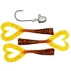 Kalins Scampi 4'' 3pk With Jig Head ROOTBEER/AMBER