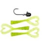 Kalins Scampi 4'' 3pk With Jig Head CHARTREUSE
