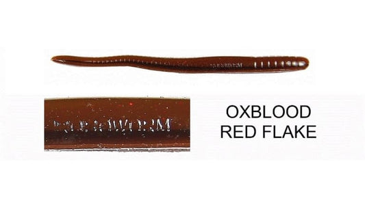 ROBOWORM FAT STRAIGHT TAIL WORM 4.5" OXBLOOD RED FLK  qty 8  SK-ADAR-8