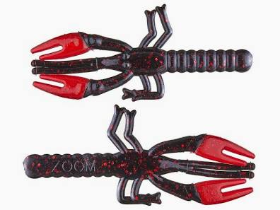 ZOOM LIL'CRITTER CRAW BLK RED/ RED CLAW
