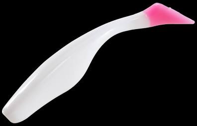 BASS ASSASSIN SALTWATER 4" SEA SHAD  WHITE / PINK TAIL