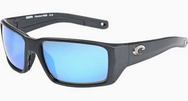 COSTA SUNGLASSES FANTAIL PRO 11 MATTE BLACK W/BLUE MIRROR 580G