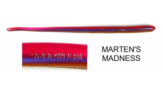 ROBOWORM STRAIGHT TAIL WORM 4.5" MARTENS MADNESS qty 10  ST-H2T8-10