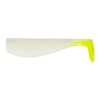 AA BAD BUBBA SHAD 5" PEARL WHITE/CHARTREUSE TAIL