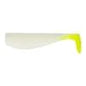 AA BAD BUBBA SHAD 5" PEARL WHITE/CHARTREUSE TAIL