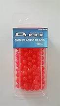 PUCCI ROUND BEAD. 120 pieces 5mm orange  6mm 120pcs. Pinkish Red