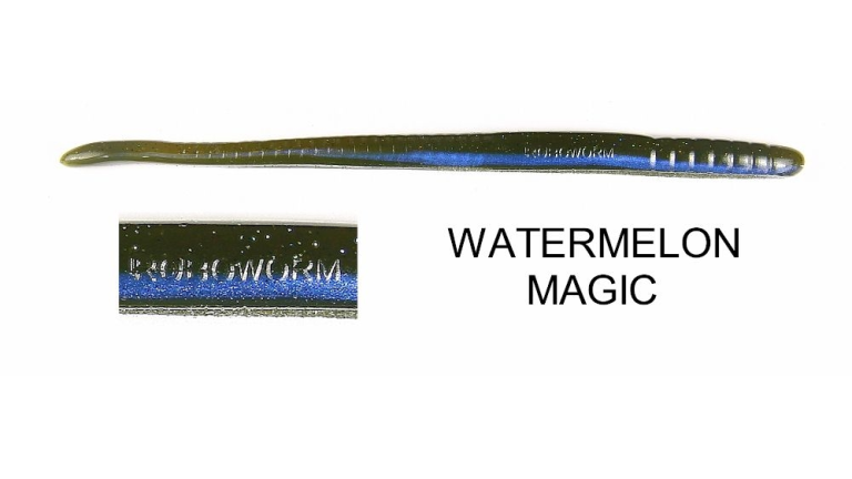 ROBOWORM FAT STRAIGHT TAIL WORM 6"WAREMELON MAGIC qty 8  SF-F8FH-8