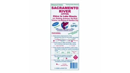 FISH N' MAP WATERPROOF MAP. Sacramento River